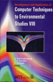 Cover of: Development and application of computer techniques to environemental studies VIII