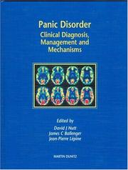 Cover of: Panic Disorder: clinical diagnosis, management and mechanisms