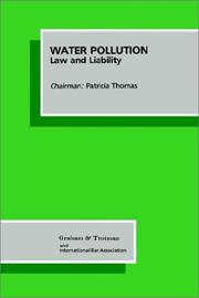 Cover of: Water Pollution:Law and Liability