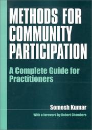 Cover of: Methods for community participation by Somesh Kumar