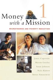 Cover of: Money With a Mission,  Volume 1: Microfinance and Poverty Reduction