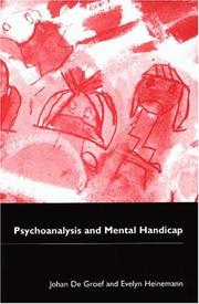 Cover of: Psychoanalysis and mental handicap