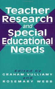 Cover of: Teacher research and special educational needs by edited by Graham Vulliamy and Rosemary Webb.