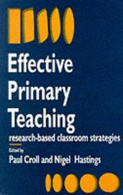Cover of: Effective primary teaching: research-based classroom strategies