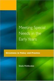 Cover of: Meeting special needs in the early years: directions in policy and practice