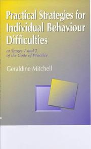 Cover of: Practical strategies for individual behaviour difficulties at stages 1 and 2 of the Code of practice