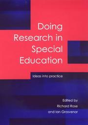 Cover of: Doing Research in Special Education: Ideas into Practice