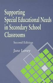 Cover of: Supporting Special Educational Needs in Secondary School Classrooms (SLA Guidelines)