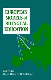 Cover of: European Models Bilingl Educn (Multilingual Matters, 92)