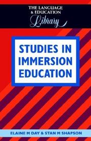 Studies in immersion education by Elaine Mellen Day, Stan M. Shapson