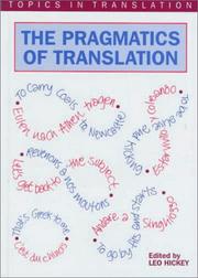 Cover of: The pragmatics of translation