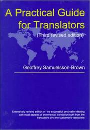 Cover of: A practical guide for translators