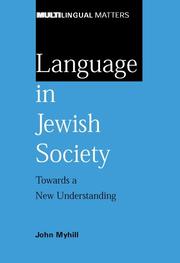 Language in Jewish Society by John Myhill