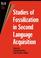 Cover of: Studies of Fossilization in Second Language Acquisition (Second Language Acquisition (Clevedon, England), 14.)