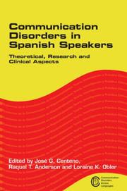 Front cover of Communication disorders in Spanish speakers by Unknown