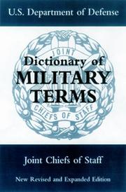 Cover of: DICTIONARY OF MILITARY TERMS