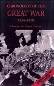 Cover of: Chronology of the Great War, 1914-1918