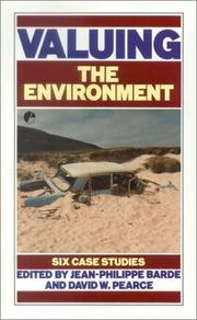 Cover of: Valuing the environment: six case studies