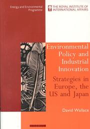 Environmental policy and industrial innovation by David Wallace (multiple authors with this name)
