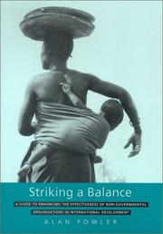 Cover of: Striking a Balance by Alan Fowler