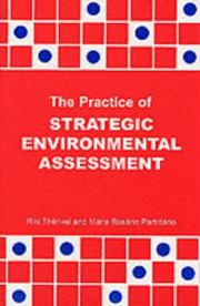 Cover of: The practice of strategic environmental assessment by Riki Therivel