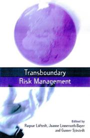 Cover of: Transboundary Risk Management by 