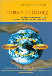 Human Ecology by Gerald G. Marten