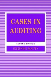 Cover of: Cases in auditing by Josephine Maltby