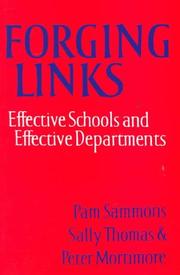 Cover of: Forging links: effective schools and effective departments