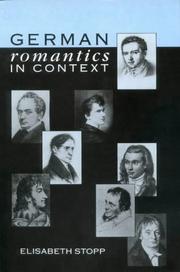 Cover of: German romantics in context: selected essays 1971-86