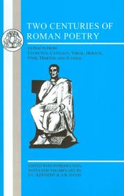 Cover of: Two Centuries of Roman Poetry by Eberhard C. Kennedy, A. R. Davis, Eberhard Christoper Kennedy