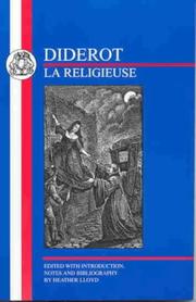 Cover of: Diderot: La Religieuse (BCP French Texts)