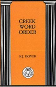 Cover of: Greek Word Order (BCP Advanced Language) (BCP Advanced Language)