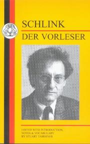 Cover of: Schlink: Der Vorleser (Duckworth German Text Series) (Duckworth German Text Series)