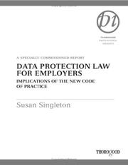 Cover of: Data Protection Law: 2006 Update (Thorogood Professional Insights)