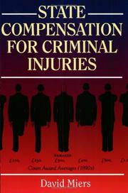 Cover of: Compensation for Criminal Injuries