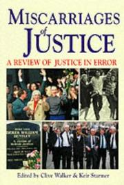 Cover of: Miscarriages of justice: a review of justice in error