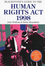 Cover of: Blackstone's Guide to the Human Rights Act, 1998 (Blackstone's Guide)