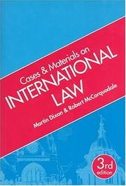 Cover of: Cases and materials on international law