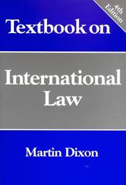 Cover of: Textbook on international law