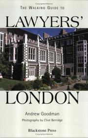 Cover of: The walking guide to lawyers' London