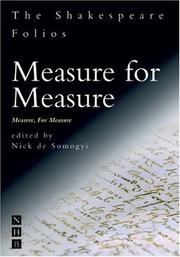 Cover of: Measure for measure = by William Shakespeare