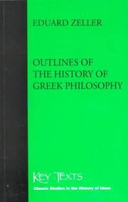 Cover of: Outlines of the History of Greek Philosophy (Key Texts : Classic Studies in the History of Ideas)