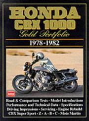 Cover of: Honda CBX1000 Gold Portfolio 1978-1982 (Gold Portfolio)
