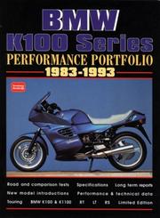 Cover of: BMW K100 Series 1983-1993 -Performance Portfolio
