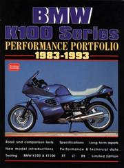 Cover of: BMW K100 Series 1983-1993 -Performance Portfolio by R.M. Clarke