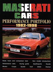 Cover of: Maserati Cars 1982-1998 -Performance Portfolio by R.M. Clarke