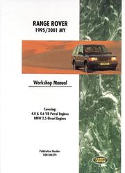 Range Rover 1995-2001 Workshop Manual by Brooklands Books Ltd