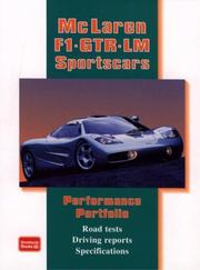 Cover of: McLaren F1 GTR LM Sportscars Performance Portfolio