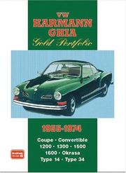 Cover of: VW Karmann Ghia Gold Portfolio 1955-1974 (Gold Portfolio) by R.M. Clarke